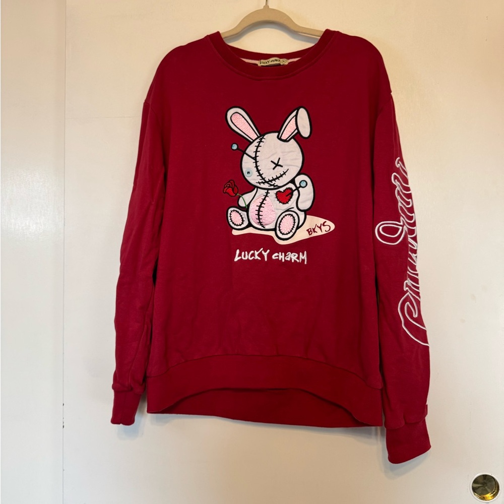 Lucky Charm Red Graphic Women's Sweater